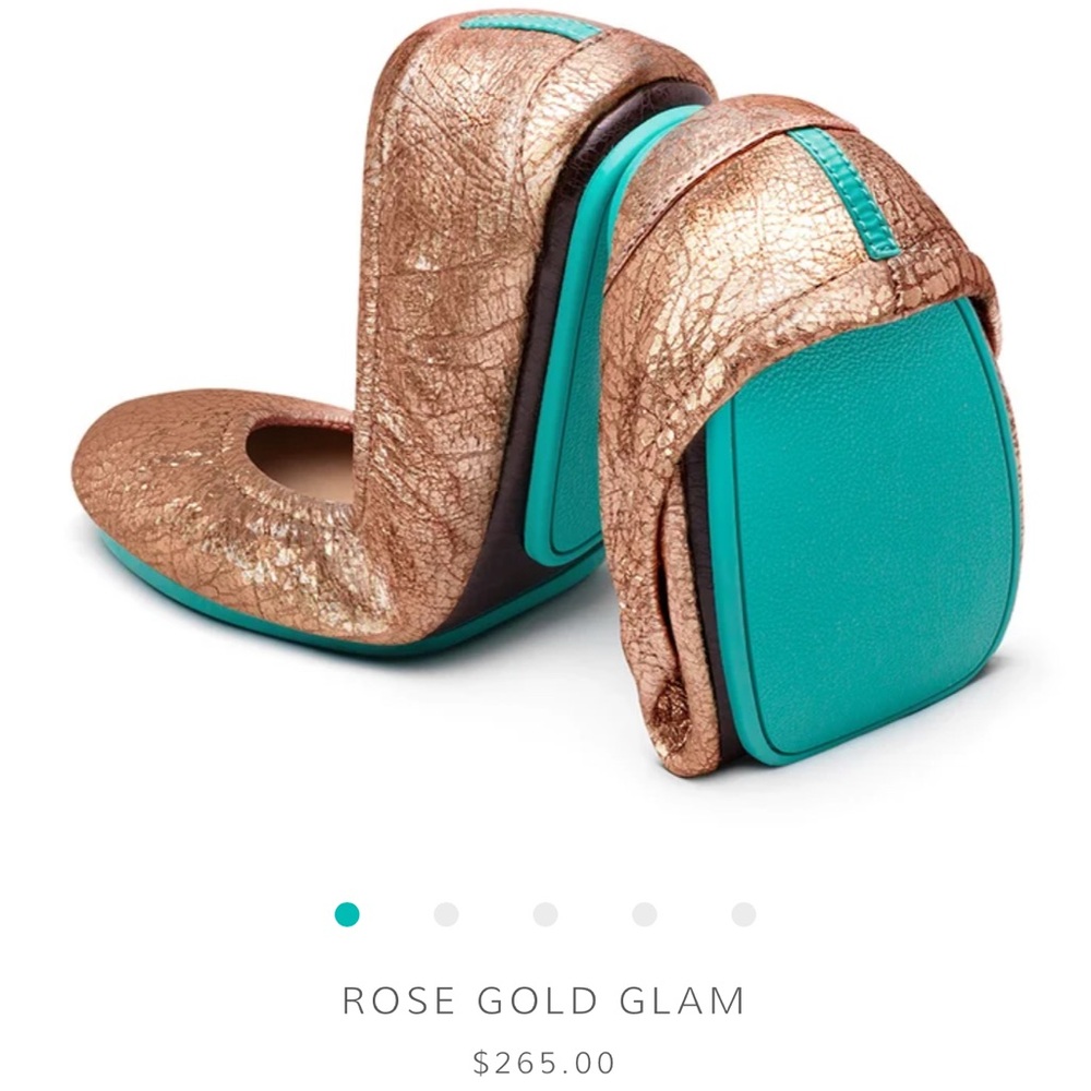 Tieks Women’s Flats in Rose Gold Glam